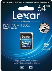 Resim Lexar 64Gb 300X Uhs-I Sd Hafıza Kartı 