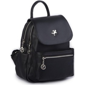 Resim Nas Bag Kadın Sırt Çantası Çift Gözlü Spor Çanta 23x26x14 Cm Siyah Dona Çok Renkli 