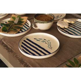 Resim Kevin Seramik Hand Made Marin Serisi Özel Tasarım Pasta Takımı 6 Kişilik 