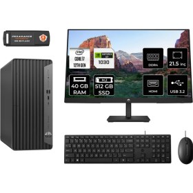 Resim Hp Pro Tower 400 G9 Intel Core I7 12700 40GB 512GB SSD GT1030/4GB 21.5" Fhd Monitör Fdos 6U3M9EA Masaüstü Bilgisayar & Per4 USB Bellek 6U3M9EAMNT3337 