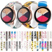 Resim Samsung Galaxy Uyumlu Watch İçin Aktif Baskı Kelebek Toka Silikon Saat Bandı Kahverengi Leopar 