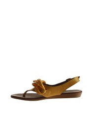 Resim Bueno Shoes Sarı Deri Kadın Parmak Arası Sandalet 01wu7409 