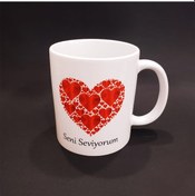 Resim Kalpli Seni Seviyorum Baskılı Kupa Bardak - 9068683658636rx8 