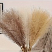 Resim 20 Adet Yapay Pampas Çimi - 42cm Kumaş Faux Kamış Plümleri, Ev Dekoru, Masa Üstü Yerleşimi, Düğün ve Nişan Süslemeleri, Oturma Odası için Uygun, Noel, Cadılar Bayramı, Paskalya, Şükran Günü, Anneler Günü için İdeal - Kap Containırı Dahil Değil 
