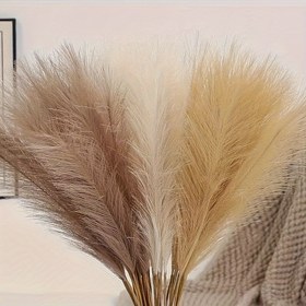 Resim 20 Adet Yapay Pampas Çimi - 42cm Kumaş Faux Kamış Plümleri, Ev Dekoru, Masa Üstü Yerleşimi, Düğün ve Nişan Süslemeleri, Oturma Odası için Uygun, Noel, Cadılar Bayramı, Paskalya, Şükran Günü, Anneler Günü için İdeal - Kap Containırı Dahil Değil 