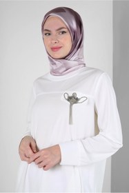 Resim Alvina TAŞ DETAYLI BİSİKLET YAKA EŞOFMAN TUNİK 43884 