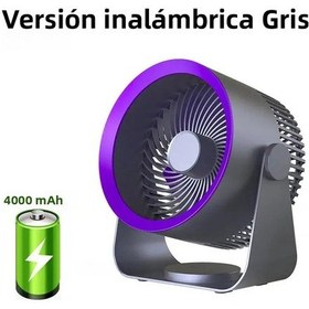 Resim Ev İçin Çok İşlevli Taşınabilir Kablosuz Elektrikli Vantilatör 4000mah Gri, 
