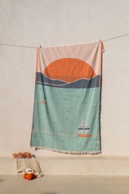 Resim Seascape Jakarlı Peştemal Mint, Taşıma Çantalı - Mint / 90x160 