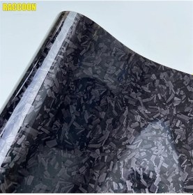 Resim Parlak Siyah Dövme Karbon Fiber Vinil Sargılama Film Araba Stil Etiketi 152x30 Cm 1 Piece Set 