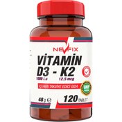 Resim Nevfix Vitamin D3 1000 Iu Vitamin K2 12.5 Mcg 120 Tablet 