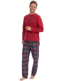 Resim U.S. Polo Assn. U.s Polo Assn. 18851 Erkek Uzun Kollu Yuvarlak Yaka Pijama Takımı-bordo Bordo 