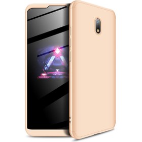 Resim Microsonic Redmi 8a Kılıf Double Dip 360 Protective Gold 