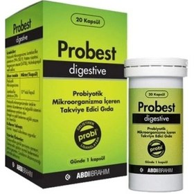 Resim Probest Dıgestıve Kapsül, Probiyotik Mikroorganizma İçeren Takviye Edici Gıda 20 Kapsül 