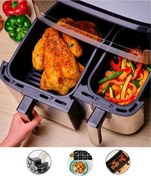 Resim TEFAL 8,3 Lt Iki Hazneli Aile Boyu Geniş Kapasiteli Airfyer Yağsız Havalı Fritöz 