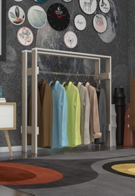Resim Kenzlife Giysi Dolabı Casim 100*100*25 Crd Askılık Ayakkabılık 