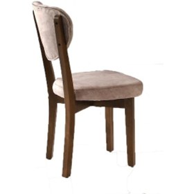 Resim Sweethomemasasandaly 4 Adet Gala Sandalye Ceviz Ahşap Kapitoneli 