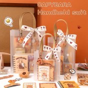 Resim Butter Bear Temalı Kırtasiye Hediye Seti, Defter, Yer İşareti ve Aksesuarlar İçeren Yüksek Kaliteli Yazı Aracı Kombinasyonu, Kağıt Malzeme, Mezunlar için Mükemmel Kırtasiye Seti, Arkadaşların Kırtasiye Hediyeleri 