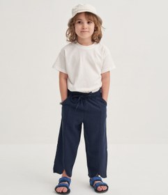 Resim Unisex Çocuk Organik Pamuk Pantolon Lacivert - 3-4 Yaş 