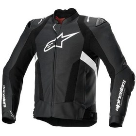 Resim Alpinestars Missile V3 Airflow Deri Korumalı Motosiklet Montu Siyah Beyaz 