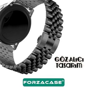 Resim Huawei Watch GT 6 Pro 46mm ile uyumlu RLX Tasarım Metal Kordon Kayış - FC925 