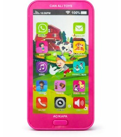 Resim Eğitici Oyuncak Telefon Sesli Işıklı Çocuk Oyuncak Smartphone Pembe 