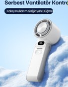 Resim Qifit 3600mAh USB Sarjli El Tipi Vantilator – Ice Cool Teknoloji, 100 Kademeli Hız, Cift Etkili Soğutma 