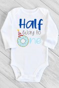 Resim Genel Markalar Erkek Bebek Beyaz Half Way One Çıtçıtlı Body 