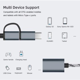 Resim Usb 3.0 Otg To Type C Micro Usb Data Şarj Çevirici Dönüştürücü 