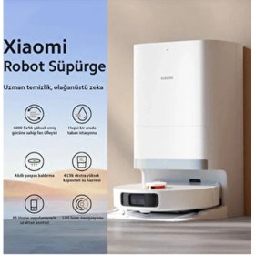 Resim Xiaomi Yeni Robot Vacuum Çöp Istasyonlu Kendini Temizleyen Akıllı Robot Süpürge - 6000PA Yüksek Emiş 
