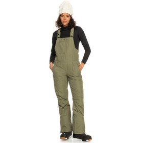 Resim Roxy Rideout Bib Kadın Yeşil Snowboard Pantolonu 