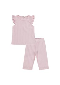 Resim Civil Girls Kaprili 2-5 Yaş Pijama Takımı - Pembe 