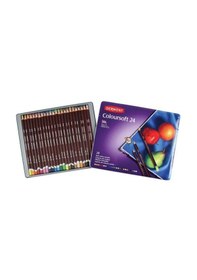 Resim Derwent Coloursoft Kuru Boya Kalemi 24'lü Teneke Kutu 