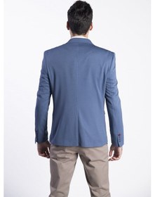 Resim Sposo G-194 Dar Kalıp Örme Kumaş İndigo Erkek Blazer Ceket İndigo 