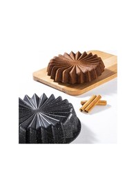 Resim Tantitoni Gri Granit Döküm Yıldız Şekilli Dilimli Tart Kalıbı 26Cm Ummy 