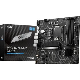 Resim Pro B760M-P Ddr4 Anakart, Micro-Atx - Intel 12. ve 13. Nesil Çekirdek Işlemcileri, Lga 1700 - Ddr4 Bellek Yükseltme 4800+MHZ/OC, Pcie 4.0 X16 Yuvası, M.2 Gen4 Yuvaları, Çeşitli 