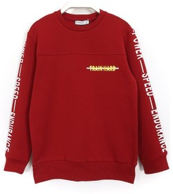 Resim Dobakids Kolları Baskılı 2 İp Şardonlu Erkek Çocuk Basic Sweatshirt 1998 Kırmızı 