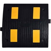 Resim İleri Trafik Reflektifli Kauçuk Hız Kesici 4 Bantlı, Yol Kasisi 50 x 50 x 4 cm 