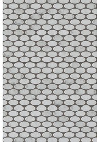 Resim TUQCO Doğaltaş Ellipse Carrara Eskitme Mermer Mozaik 