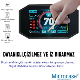 Resim Microcase Honda Pcx 150 2021 2022 2023 2024 ile Uyumlu Full Tpu Nano Ön Ekran Koruma Filmi -EKM114 
