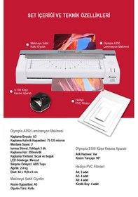 Resim Olympia A350 Combo A3 Laminasyon Makinesi + 15 PVC Filmi 