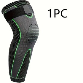 Resim 1 adet Tam Uzunluklu Diz Desteği, Güçlendirilmiş Dokuma ile - Erkekler ve Kadınlar için Rahat, Nefes Alabilen Tasarım, Gece Kullanımı için İdeal, Tatiller, Yıldönümleri, Doğum Günleri için Mükemmel Hediye, Diz Desteği, Diz Desteği, Açık Hava Sporları Desteği, Şık Diz Desteği, Güvenli Uygunluk Desteği 