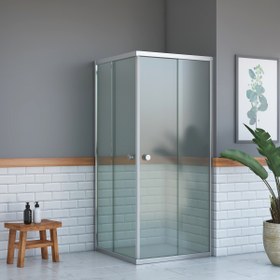 Resim Er-Duş Titan Parlak Kare Duşakabin 90x90cm 
