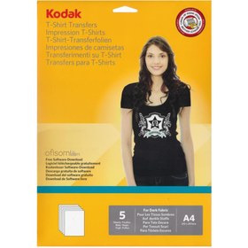 Resim Kodak T-Shirt Transfer Baskı Kağıdı A4 Siyah-Renkli 5 Sayfa 