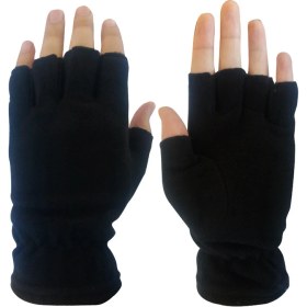 Resim SAVEX.006 Polar Yarım Parmak Eldiven Siyah 