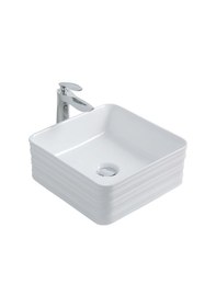 Resim Paluci Arte Beyaz Kare Lavabo 