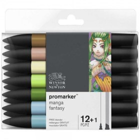 Resim Winsor Newton Winsor & Newton : Promarker Manga Steampunk Seti 2 : 12 Renk + Blender 