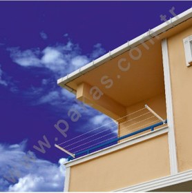 Resim Pakas Pks-02 Balkon Çamaşır Kurutma Askısı Kare Profil Gri 