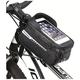 Resim Sunshine011 Black Büyük Kapasiteli Su Geçirmez Bisiklet Ön Çantası Telefon Tutucu Ve Alet Depolama Siyah 