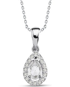 Resim 0.18 Ct Damla Pırlantalı Kolye 