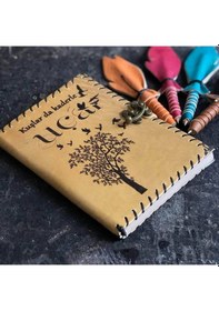 Resim Kuşlar da Kaderle Uçar Deri Defter 